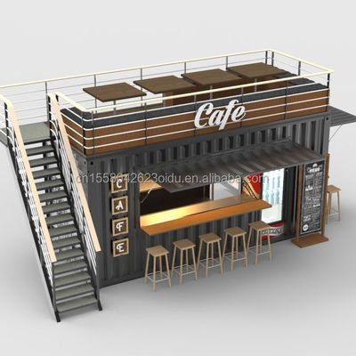 Magasin de conteneurs pliables Conception personnalisée économique avec fenêtres en alliage d'aluminium et panneau sandwich ondulé 50/75/100 mm