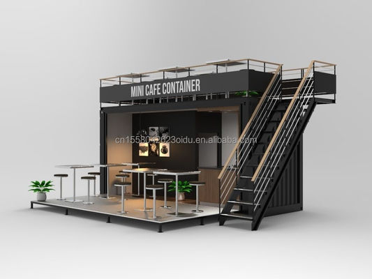 Magasin de conteneurs pliables Conception personnalisée économique avec fenêtres en alliage d'aluminium et panneau sandwich ondulé 50/75/100 mm
