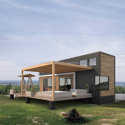 Chambres en conteneurs en bois élargis personnalisées Deux/Trois chambres Luxe Maison familiale en bois préfabriquée