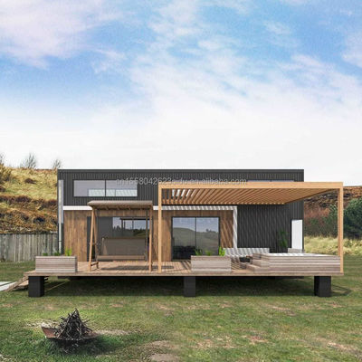 Chambres en conteneurs en bois élargis personnalisées Deux/Trois chambres Luxe Maison familiale en bois préfabriquée