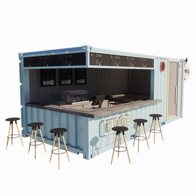 Container de 20 pieds magasins préfabriqués entrepôts maisons avec un style de design moderne et 50/75/100 mm ondes panneau sandwich mur