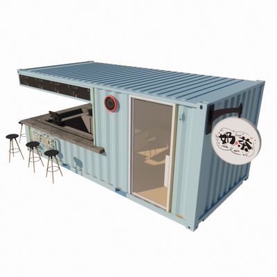 Container de 20 pieds magasins préfabriqués entrepôts maisons avec un style de design moderne et 50/75/100 mm ondes panneau sandwich mur