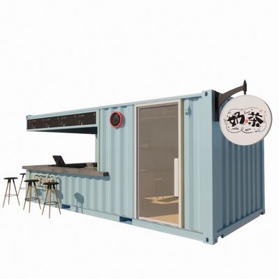 Container de 20 pieds magasins préfabriqués entrepôts maisons avec un style de design moderne et 50/75/100 mm ondes panneau sandwich mur
