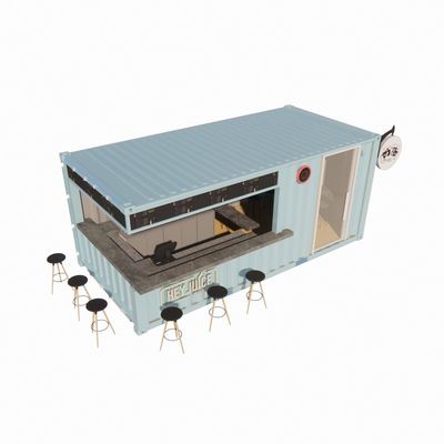 Container de 20 pieds magasins préfabriqués entrepôts maisons avec un style de design moderne et 50/75/100 mm ondes panneau sandwich mur
