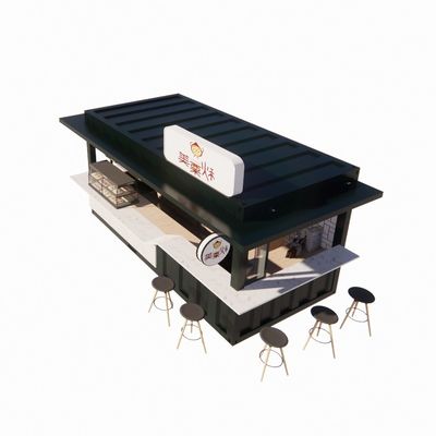 Container de 20 pieds magasins préfabriqués magasins salle de bains inclus et couleur personnalisée pour votre espace commercial