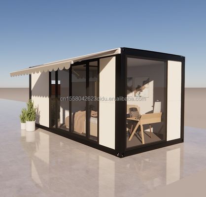 Hôtel Accommodation 20 pieds maison préfabriquée détachable avec pliage en acier galvanisé 180g et design personnalisable