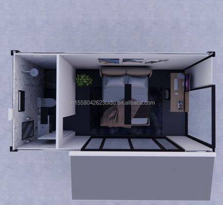 Hôtel Accommodation 20 pieds maison préfabriquée détachable avec pliage en acier galvanisé 180g et design personnalisable