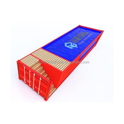 Piscine extérieure de style maison 20ft Container d'expédition avec couleur personnalisée et fenêtres en alliage d'aluminium