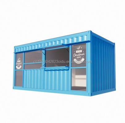 Container maison de 20 pieds meuble de café préfabriqué Conception avec tubes carrés en acier galvanisé