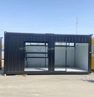 Container maison de 20 pieds meuble de café préfabriqué Conception avec tubes carrés en acier galvanisé