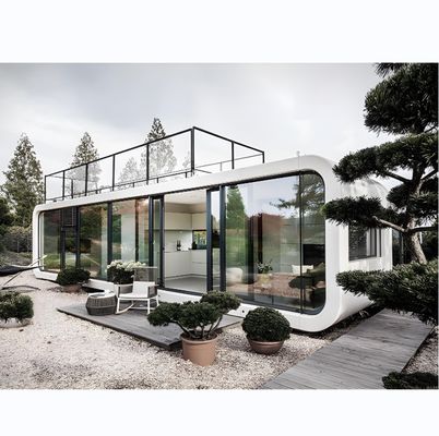 Maison de conteneur moderne de couleur personnalisée Maison mobile préfabriquée exquise pour hôtel de Arc Garden Housing