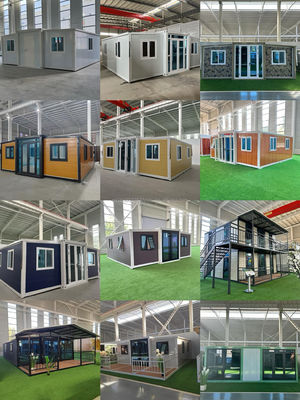 fenêtre en alliage d'aluminium 20ft préfabriquée extensible villa résistant aux ouragans mobile portable appartement de luxe pour la vie de luxe