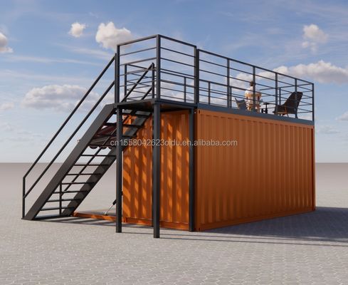 Container d'expédition préfabriqué modifié de 20 pieds Idéal pour une cafétéria pop-up Restaurant Container mobile Bar et salle de bain
