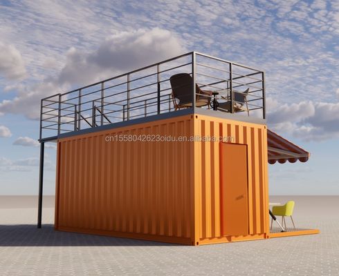Container d'expédition préfabriqué modifié de 20 pieds Idéal pour une cafétéria pop-up Restaurant Container mobile Bar et salle de bain