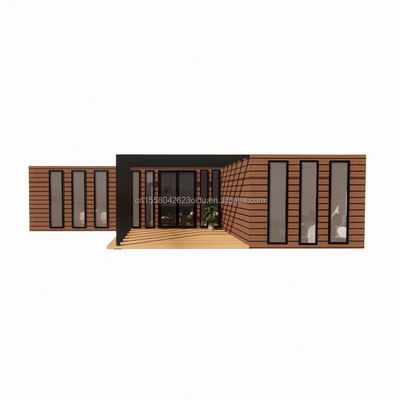 Maison de conteneurs en bois UE Meilleur design bois Grain Glass 20ft 40ft maison préfabriquée maison de luxe conteneur maison préfabriquée maisons modernes