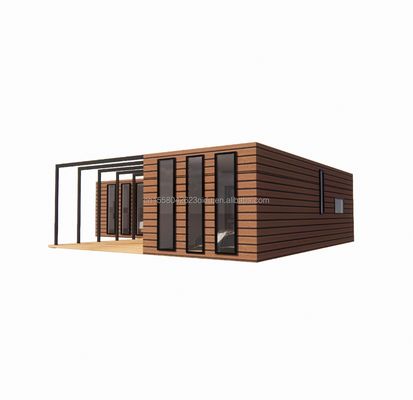 Maison de conteneurs en bois UE Meilleur design bois Grain Glass 20ft 40ft maison préfabriquée maison de luxe conteneur maison préfabriquée maisons modernes