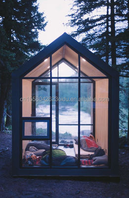 50/75/100mm panneau sandwich ondulé mur de luxe métal jardin en bois petite maison pour hôtel préfabriqué moderne