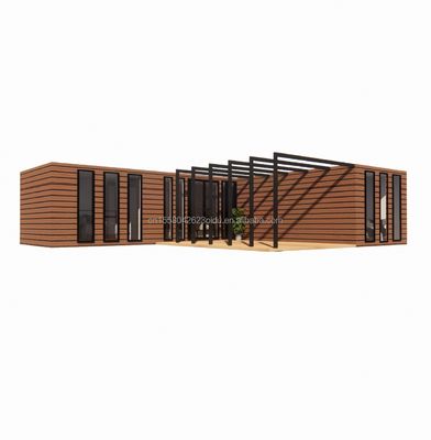 Maison de conteneurs en bois UE Meilleur design bois Grain Glass 20ft 40ft maison préfabriquée maison de luxe conteneur maison préfabriquée maisons modernes