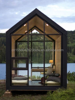 50/75/100mm panneau sandwich ondulé mur de luxe métal jardin en bois petite maison pour hôtel préfabriqué moderne