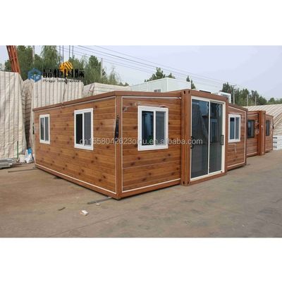 Maison de conteneurs préfabriquée pliable de 20 pieds entièrement équipée avec 2 chambres fenêtres en alliage d'aluminium