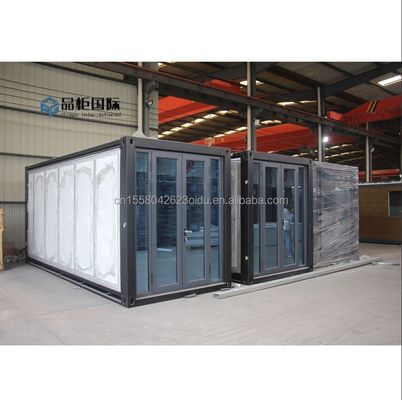 Maison de conteneurs préfabriquée pliable de 20 pieds entièrement équipée avec 2 chambres fenêtres en alliage d'aluminium