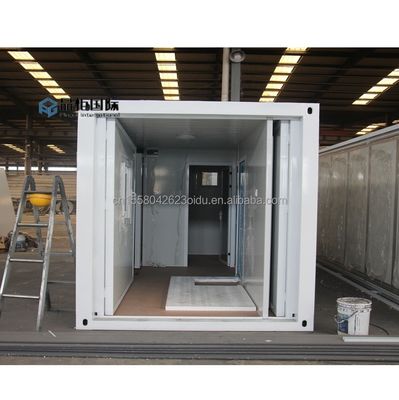 Maison de conteneurs préfabriquée pliable de 20 pieds entièrement équipée avec 2 chambres fenêtres en alliage d'aluminium