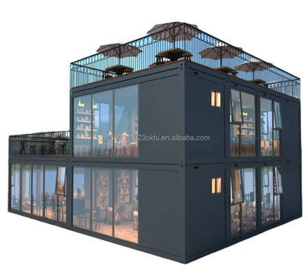 À prix abordable 20 pieds de panneau sandwich portable préfabriqué Container hôtelier maison modulaire avec fenêtres en alliage d'aluminium