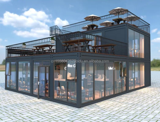 À prix abordable 20 pieds de panneau sandwich portable préfabriqué Container hôtelier maison modulaire avec fenêtres en alliage d'aluminium