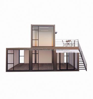 Des maisons en conteneurs préfabriquées de luxe de 40 pieds de design moderne avec fenêtres en alliage d'aluminium et une vie moderne