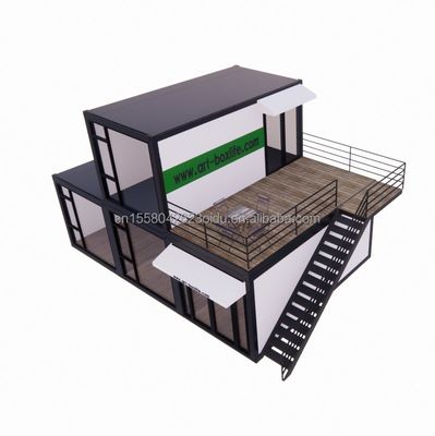Des maisons en conteneurs préfabriquées de luxe de 40 pieds de design moderne avec fenêtres en alliage d'aluminium et une vie moderne