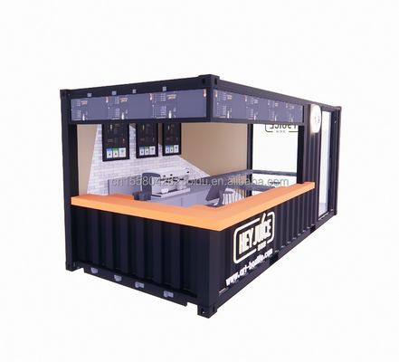 Bar à café en conteneur à Long Beach Bar à conteneur extensible avec couleur personnalisée et panneau de sandwich en ondes 50/75/100 mm