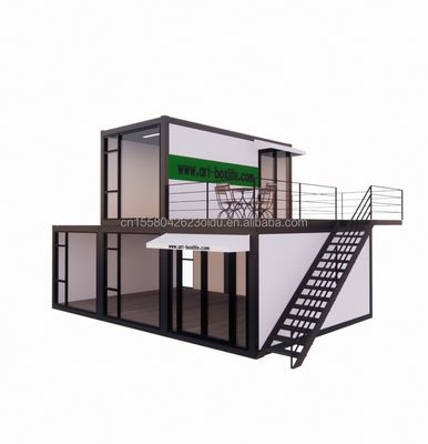 Des maisons en conteneurs préfabriquées de luxe de 40 pieds de design moderne avec fenêtres en alliage d'aluminium et une vie moderne