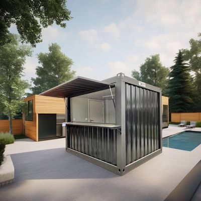 Structure en acier cadre soudé style de design moderne 20 pieds maison de jardin simple et luxueuse appartement emballage assemblé conteneur maison mobile