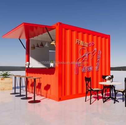Structure en acier cadre soudé style de design moderne 20 pieds maison de jardin simple et luxueuse appartement emballage assemblé conteneur maison mobile