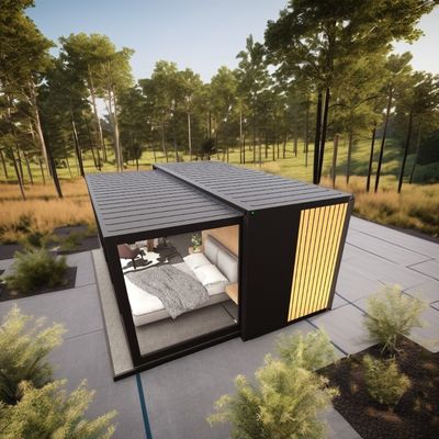 Hôtel entièrement meublé Container d'expédition Maison de style moderne Maison préfabriquée avec cadre en acier et pliage en acier galvanisé