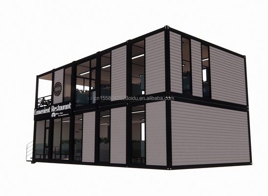 Maison de conteneur modulaire pliable portable amovible de 20 pieds 40 pieds avec fenêtres en alliage d'aluminium pour chantier de construction