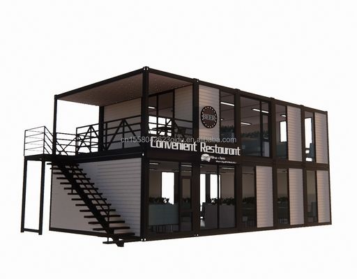 Maison de conteneur modulaire pliable portable amovible de 20 pieds 40 pieds avec fenêtres en alliage d'aluminium pour chantier de construction
