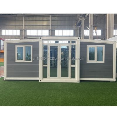 Couleur personnalisée 40 pieds 20 pieds Container préfabriqué Maison 3 chambres à coucher Mobile pliable Expandable panneau sandwich en acier à l'extérieur