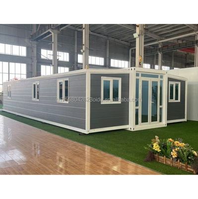 Couleur personnalisée 40 pieds 20 pieds Container préfabriqué Maison 3 chambres à coucher Mobile pliable Expandable panneau sandwich en acier à l'extérieur