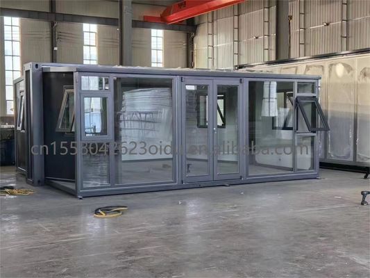 Couleur personnalisée 40 pieds 20 pieds Container préfabriqué Maison 3 chambres à coucher Mobile pliable Expandable panneau sandwich en acier à l'extérieur