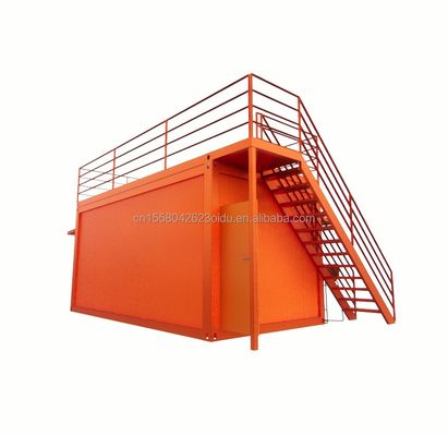 20 pieds d'emballage plat personnalisé Installation rapide Contenant en bois maison préfabriquée Bar de jardin avec tubes carrés en acier galvanisé