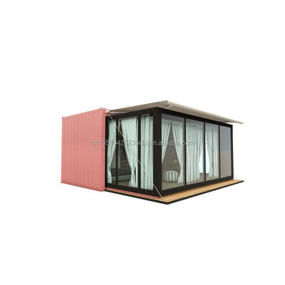 Maison de conteneurs préfabriquée de luxe de 20 pieds, prêt à l'emploi, villa avec couleur personnalisée et frais d'expédition.
