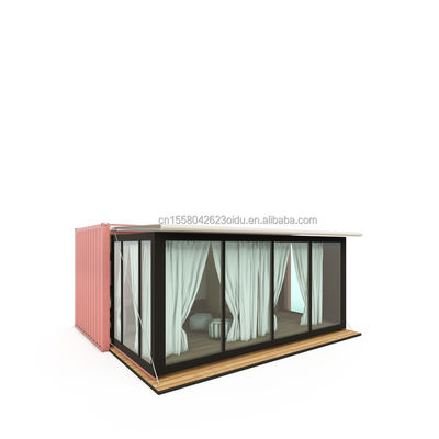 Maison de conteneurs préfabriquée de luxe de 20 pieds, prêt à l'emploi, villa avec couleur personnalisée et frais d'expédition.