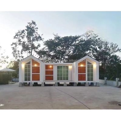 Moderne 2 chambres entièrement meublées maison de jardin préfabriquée extérieure mobile structure en acier extensible en couleur personnalisée