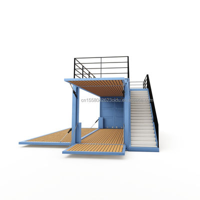 Maison de conteneurs préfabriquée de luxe de 20 pieds, prêt à l'emploi, villa avec couleur personnalisée et frais d'expédition.