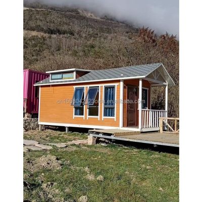 Moderne 2 chambres entièrement meublées maison de jardin préfabriquée extérieure mobile structure en acier extensible en couleur personnalisée