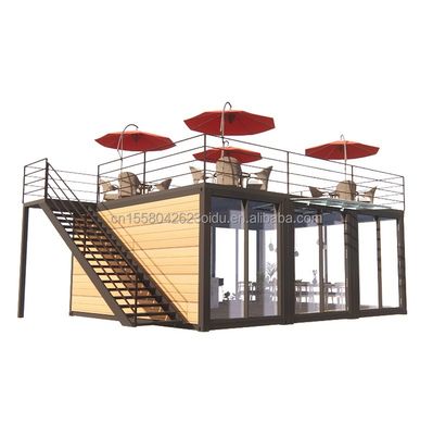 Container modulaire de 20 pieds ou 40 pieds Petite cuisine maison de jardin de couleur personnalisée entrepôt préfabriqué pour Country Marke