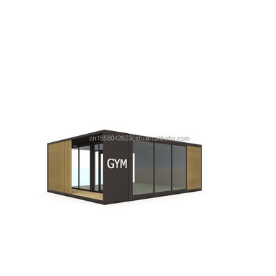 Chambre préfabriquée de luxe de 20 pieds Villa en conteneur préfabriqué avec mur 50/75/100 mm Panneau sandwich ondulé