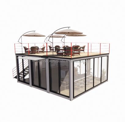 Container modulaire de 20 pieds ou 40 pieds Petite cuisine maison de jardin de couleur personnalisée entrepôt préfabriqué pour Country Marke