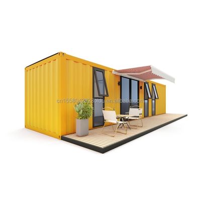 Tubes carrées en acier galvanisé Structure principale extérieure Modulaire en acier moderne Expandable 20 pieds / 40 pieds Container portable